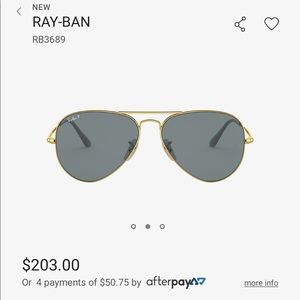 RayBan Gold/Blue/Polarized Aviators